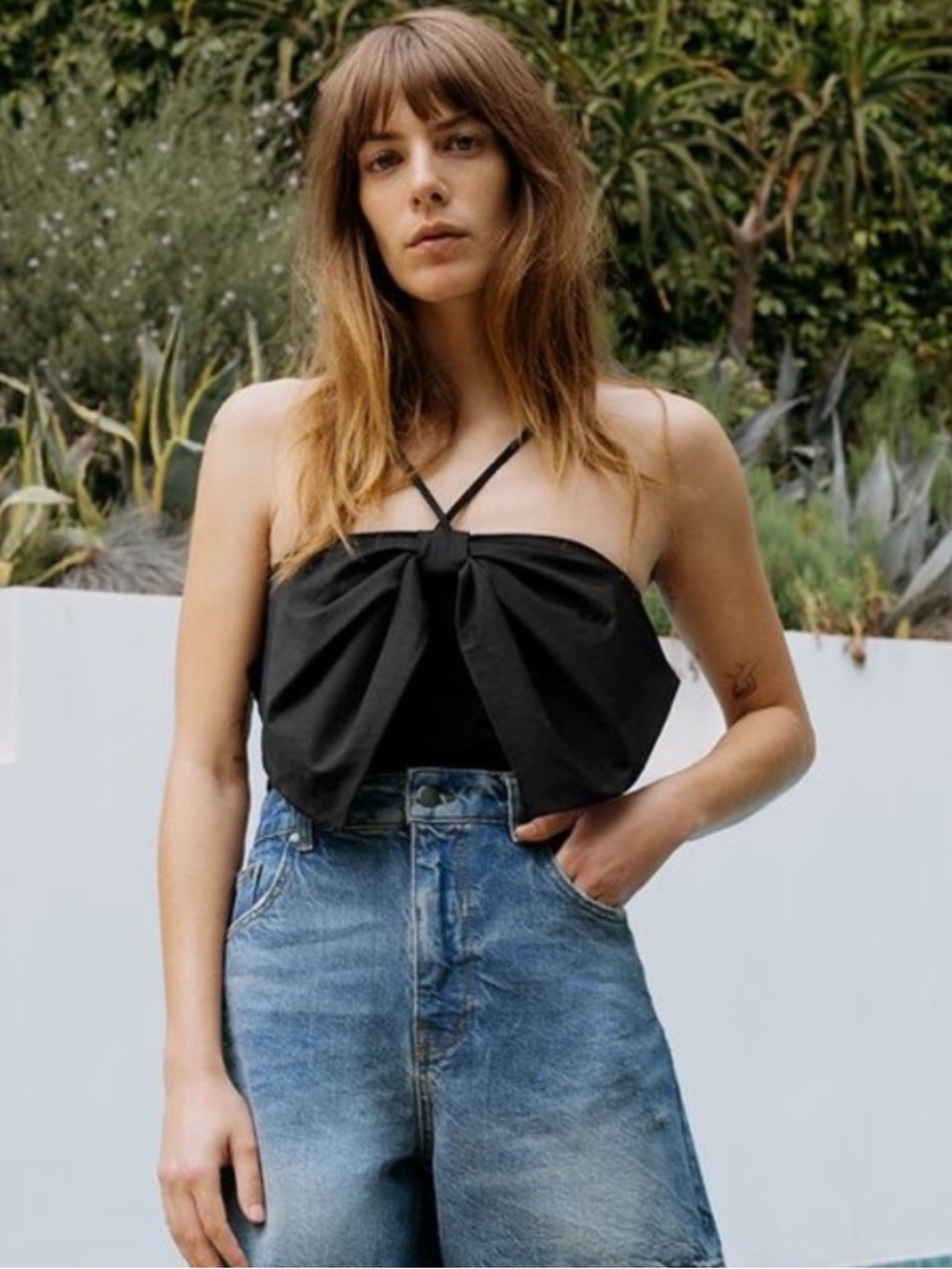 Zara bow bodysuit